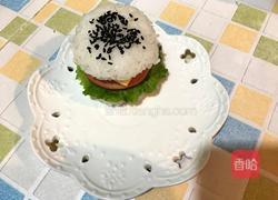 火腿芝士米汉堡的做法图解5