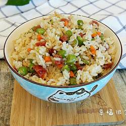香菇四季豆炒饭的做法[图]