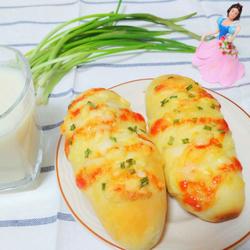 葱香芝士面包(肉松馅)的做法[图]
