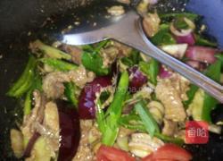 小炒青菜羊肉的做法图解5