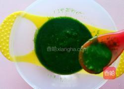 菠菜米粉泥辅食的做法图解5