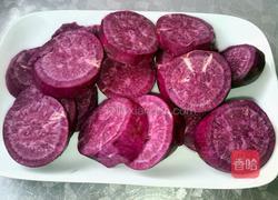 紫薯糯米芝麻球的做法图解1