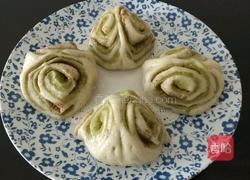 亚麻籽粉双色花卷的做法图解11