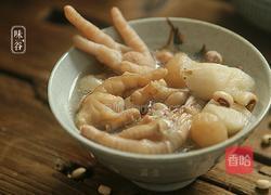 山药眉豆花生鸡脚汤的做法图解6