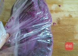 枣馅黑芝麻紫薯饼的做法图解3