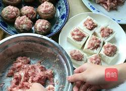 香菇豆腐塞肉的做法图解1