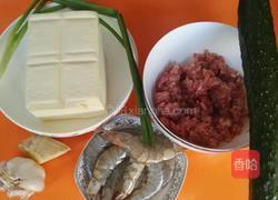 虾仁肉末蒸豆腐的做法图解1