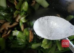 香菇油菜炒肉片的做法图解8