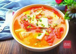 番茄豆腐汤的做法图解5