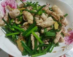 韭菜花炒鲜鱿[图]