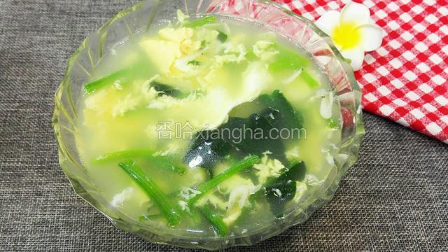 菠菜虾皮蛋花汤