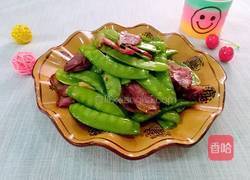 荷兰豆炒腊肠的做法图解9