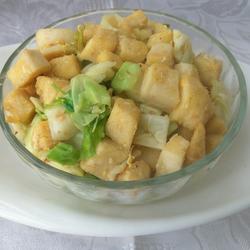 甘蓝炒馍丁的做法[图]