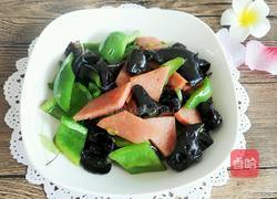 青椒木耳炒火腿的做法图解9