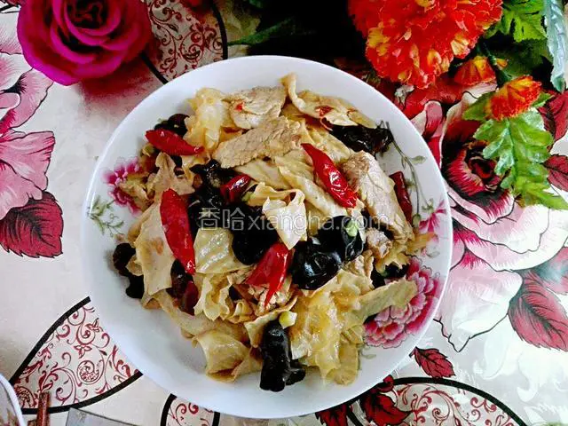 豆皮炒双耳