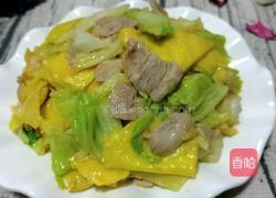 白菜大格扎炒肉的做法图解13