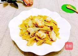 鲜虾腐竹焖白菜的做法图解10