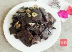 大蒜炒羊血的做法图解8