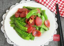 荷兰豆炒腊肠的做法图解10