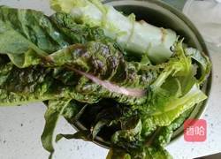 莴笋叶蘸肉酱的做法图解1