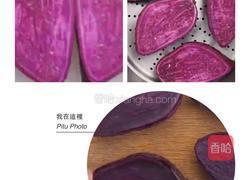 紫薯彩豆沙拉配爱心煎蛋的做法图解2