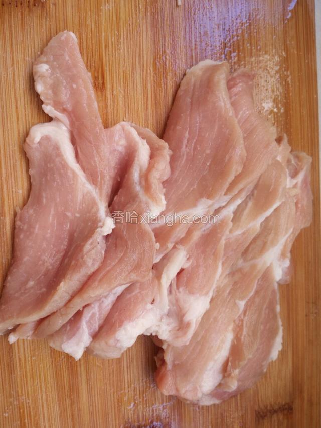 猪肉切薄片