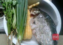 玉米鲫鱼汤的做法图解1