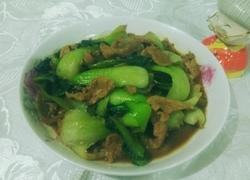 肉片炒油菜