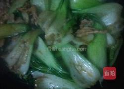 肉片炒油菜的做法图解6