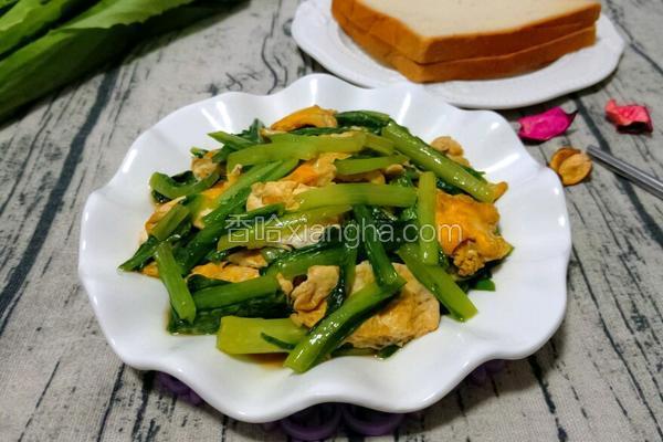 油麦菜炒鸡蛋
