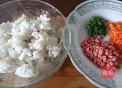 Illustration of how to make ham fried rice 4