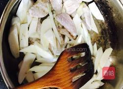 孜然茭白炒肉片的做法图解4