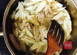 孜然茭白炒肉片的做法图解5