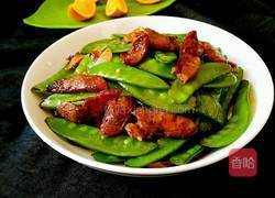 腊肠炒荷兰豆的做法图解7