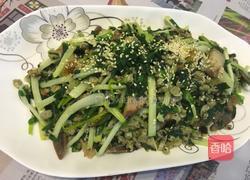 韭菜蚬肉烧肉鸭肾炒翘头的做法图解8