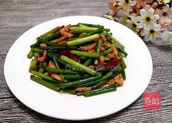 蒜苔炒鸡丝的做法图解5