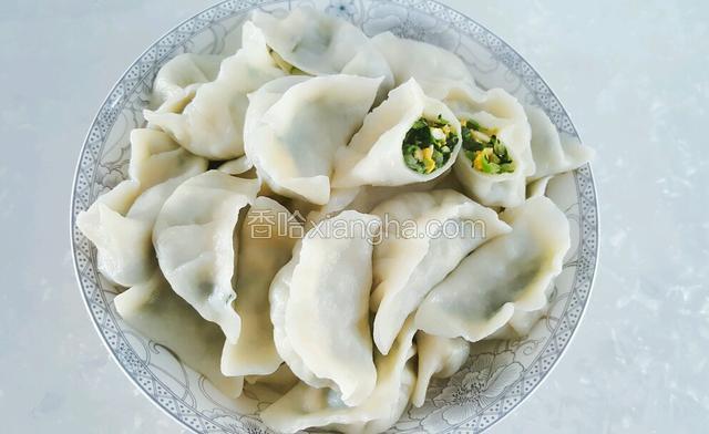 菠菜鸡蛋馅饺子