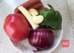 蔬菜火腿炒面片的做法图解2