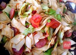 蔬菜火腿炒面片的做法图解12