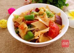 蔬菜火腿炒面片的做法图解13