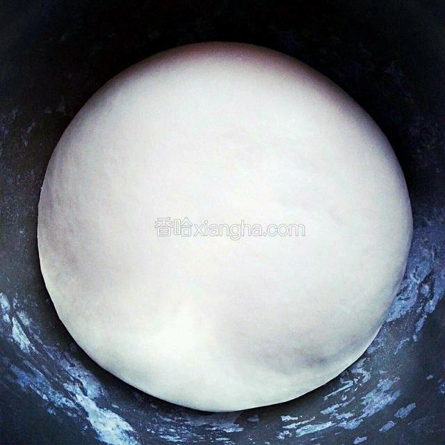  面团发酵至原来的1.5至2倍大时就可以下剂子了。作出馒头胚子