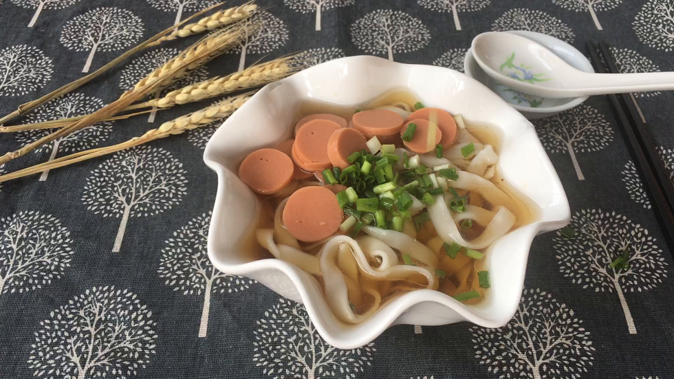 一道美味的阳春面就做好了
