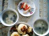 早餐皮蛋粥＋煎包子的做法[图]