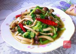 蟹味菇炒小油菜的做法图解7