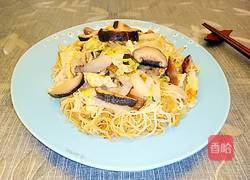 香菇娃娃菜炒银丝面的做法图解15