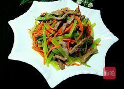 香芹牛肉丝的做法图解7