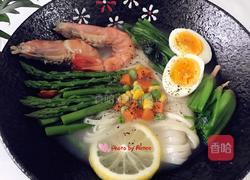 高汤鲜虾蔬菜面的做法图解4