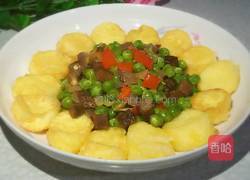 玉子豆腐酿腊香青豆的做法图解13