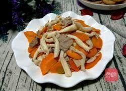 海鲜菇炒羊肉的做法图解9