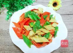 春意盎然 双椒炒杏鲍菇的做法图解1